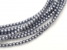 02010/70488 - 1 Strang Perlen Ø 2 mm rund - grey pearl-coating