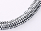 02010/75484 - 1 Strang Perlen Ø 2 mm rund - grey pearl-coating satin