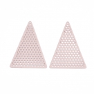 #39.02 1 Stück Edelstahl Filigree Triangle 37.5x26.5x0.5 mm Misty Rose