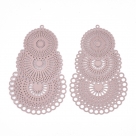 #40.02 1 Stück Edelstahl Filigree 56.5x35x0.3 mm Misty Rose