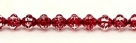 #18.01 25 Stück Fizgigs - Ø 6 mm - crystal red-lined