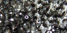 25 facetierte Rondelle 3*4mm crystal metallic black