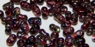 #55.00 - 10 g cz. Farfalle 4x2 mm tr.crystal magic color/red-bro