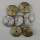 03.1 - 10 Stück Preciosa® Ripple™ (12mm) california silver matt