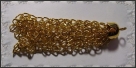 1 Stück Metallanhänger Quaste 7cm gold