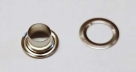 10 Stück - Metallösen/nieten - nickelfarben, 6 mm