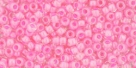 10 g TOHO Seed Beads 11/0 TR-11-0987 - Inside-Color Crystal/Ballerina Pink-Lined (E)