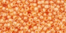 10 g TOHO Seed Beads 11/0 TR-11-0984 - Inside-Color Crystal/Papaya-Lined (E)