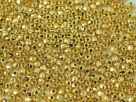 50 Stück - 2,0 mm Glasschliffperlen - 24kt gold plated