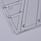 1 Stück Acryl Quilt-Schablone - Trapez - 208x114x2,9mm, Loch: 6,7mm