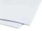 1 Filzmatte ca. 20x30 cm - weiß - ca. 4 mm dick