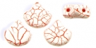 #09.02 - 25 Stück Matubo Ginko Leaf Bead 7.5x7.5mm - Ionic White/Red