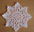 Stickdatei Lace - Deckchen-Set Nr. 01 - Schneeflocke/Stern (200x200 mm)