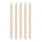 1 Stück 304 Edelstahl, Kettenverlängerung, goldfarben  Größe: ca. 47~53 mm lang, 3 mm breit.