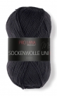 100 Gramm Wolle Pro Lana - Sockenwolle uni - 4-fach - schwarz