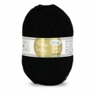 100 Gramm Wolle Rellana - Sockenwolle uni - 4-fach - schwarz