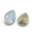 1 Resin Tear Stone, 10x14 mm - White Opal