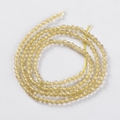 190 facetierte runde Perlen Ø 2mm tr. Light Goldenrod Yellow