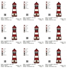 Embroidery File FSL - light house --- Höhe ca. 300 mm