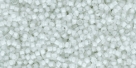 10 g TOHO Seed Beads 11/0 TR-11-0981 - Inside-Color Crystal/Snow-Lined (E)
