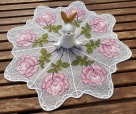 Stickdatei FSL/ITH - Deckchen-Set Nr. 20 (126x179,150x212, und 180x355 mm) Rosen --- SUPER-Set