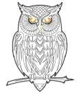 LineArt - Eule (150x200 und 200x260 mm) --- Set