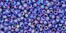 10 g TOHO Seed Beads 11/0 TR-11-0087 DF - Tr.-Rainbow-Frosted Dark Sapphire