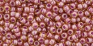 10 g TOHO Seed Beads 11/0 TR-11-0960 - Inside-Color Amber/Mauve-Lined (E)