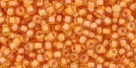 10 g TOHO Seed Beads 11/0 TR-11-0950 - Inside-Color Lt Topaz/Peach Lined (E)