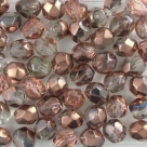 #01.03 25 Stück - 6,0 mm Glasschliffperlen - crystal capri gold