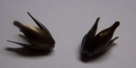 #35.1 - 5 Perlkappen Tulpe 14x10mm altgold/bronze