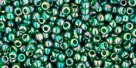 10 g TOHO Seed Beads 11/0 TR-11-0179 - Tr.-Rainbow Green Emerald