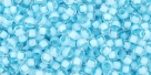 10 g TOHO Seed Beads 11/0 TR-11-0976 - Inside-Color Crystal/Neon Ice Blue Lined (E)