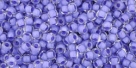 10 g TOHO Seed Beads 11/0 TR-11-0977 - Inside-Color Crystal/Neon Purple Lined (E)