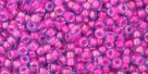 10 g TOHO Seed Beads 11/0 TR-11-0980 - Luminous Lt Sapphire/Neon Pink-Lined (E)