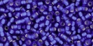 10 g TOHO Seed Beads 11/0 TR-11-0028 F Sapphire Dark Silver-Lined Frosted (A,D)
