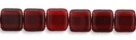 50 Stück Two-Hole Flat Square 6mm - Ruby