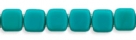 50 Stück Two-Hole Flat Square 6mm - Persian Turquoise