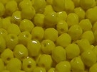 #80.2 50 Stück - 4,0 mm Glasschliffperlen - opak yellow