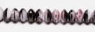 #14 - 20 Stück - 4*7mm Donut - Opak White/Tr. Dark Amethyst