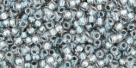 10 g TOHO Seed Beads 11/0 TR-11-0288 - Inside-Color Crystal/Metallic Blue Lined (E)