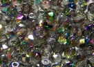 #36.3 50 Stück - 4,0 mm Glasschliffperlen - crystal vitrail