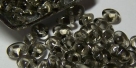 #005 10g SuperDuo-Beads tr. black diamond