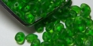 #022 10g SuperDuo-Beads  tr. green matt