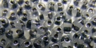 #39 10g Preciosa® TwinBeads crystal dark gray color-lined