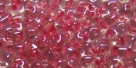 #46 10g Preciosa® TwinBeads crystal dark rose color-lined