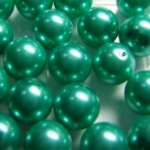 #15 20 Stück - 10,0 mm Glaswachsperlen - green turquoise