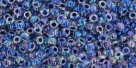 10 g TOHO Seed Beads 11/0 TR-11-0774 - Inside-Color Rainbow Crystal/Grape Lined (E)
