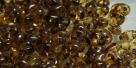 #034 10g SuperDuo-Beads tr. chrystal - dark travertin