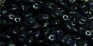 #035 10g SuperDuo-Beads opak sapphire - dark travertin